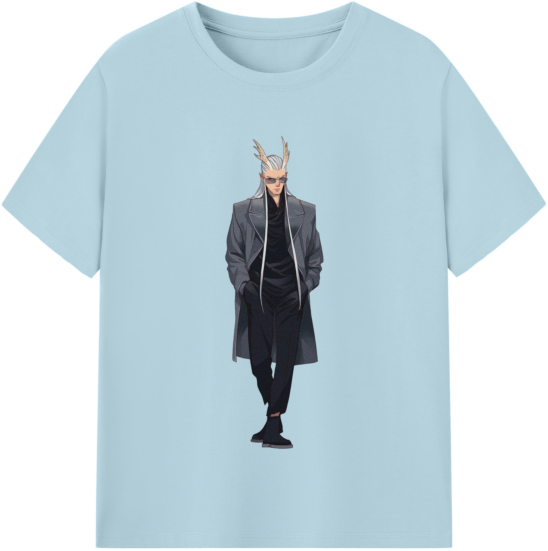 （画像用） Ne Zha 2 ナタ 魔童の大暴れ 綿100％半袖Tシャツ（フロントプリント）